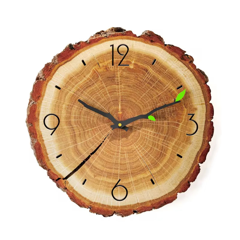 Vintage Wooden Wall Clock Modern Design Vintage Rustic Retro Clock Home Office Cafe Decoration Art Large Wall Watch
