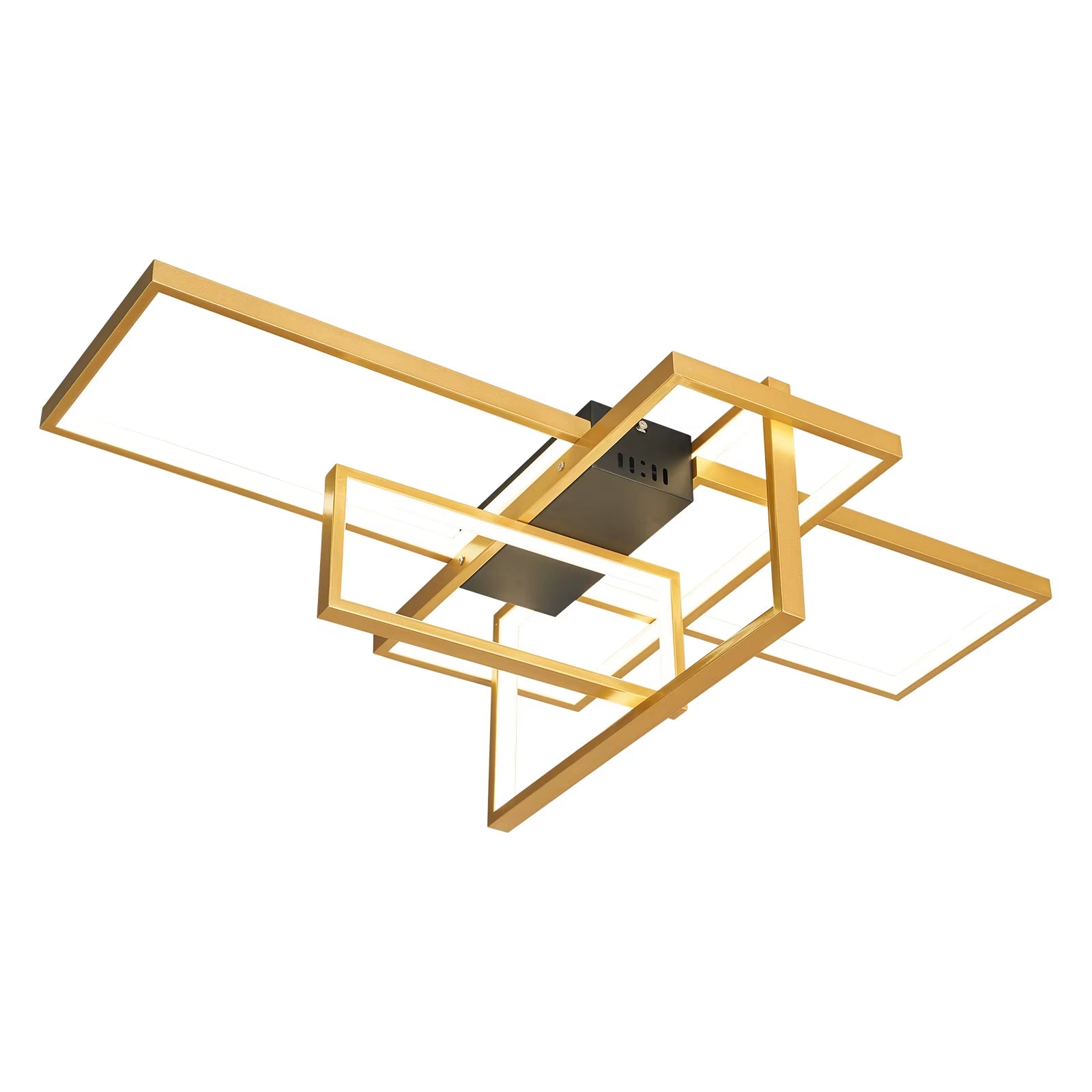 Modern Led Ceiling Lihgts for Living Room Study Room Bedroom Smart Home Alexa Ceiling Lamp Fixtures Gold/Black Finish