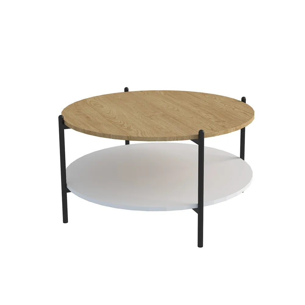 Mesa De Centro Abril Natural/Blanco