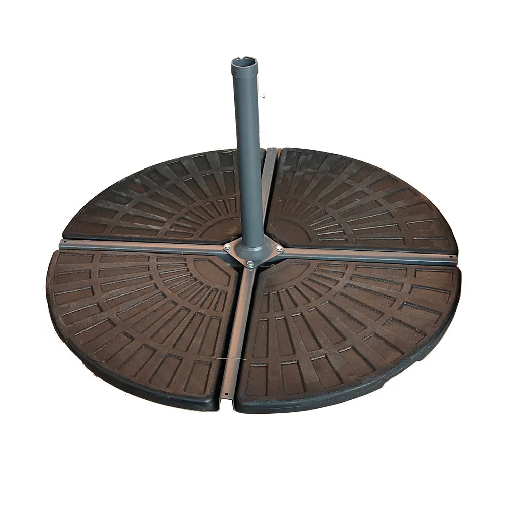 Parasol Froom Tela Taupe Base Negro/Gris