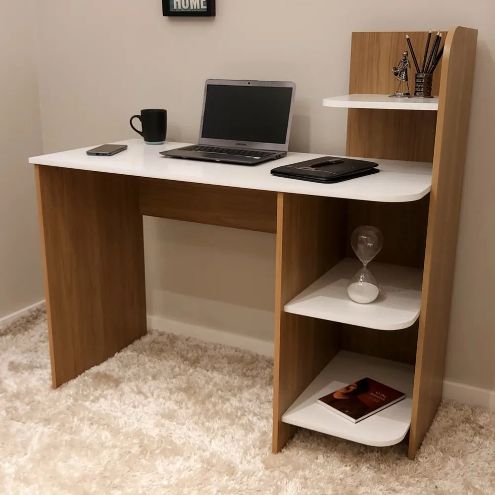 Escritorio Nexus Mdp Roble Con Blanco