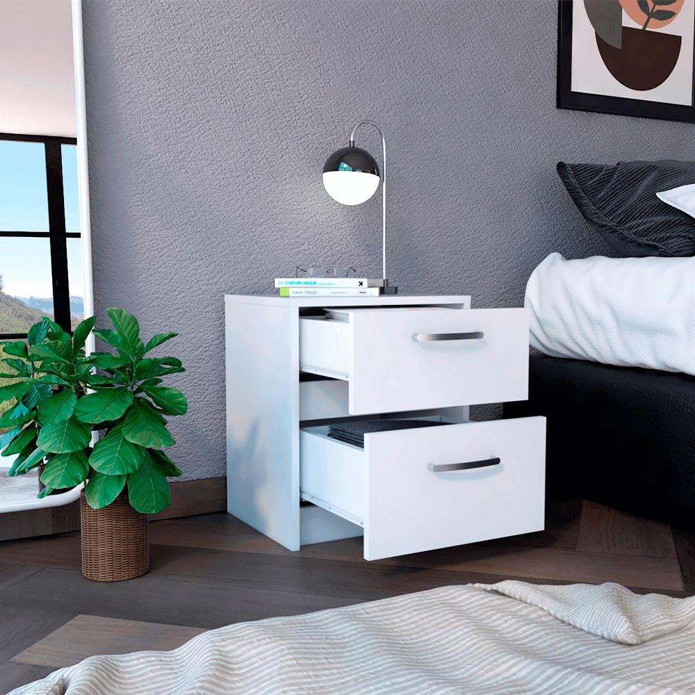 Mesa De Noche Argento Blanco