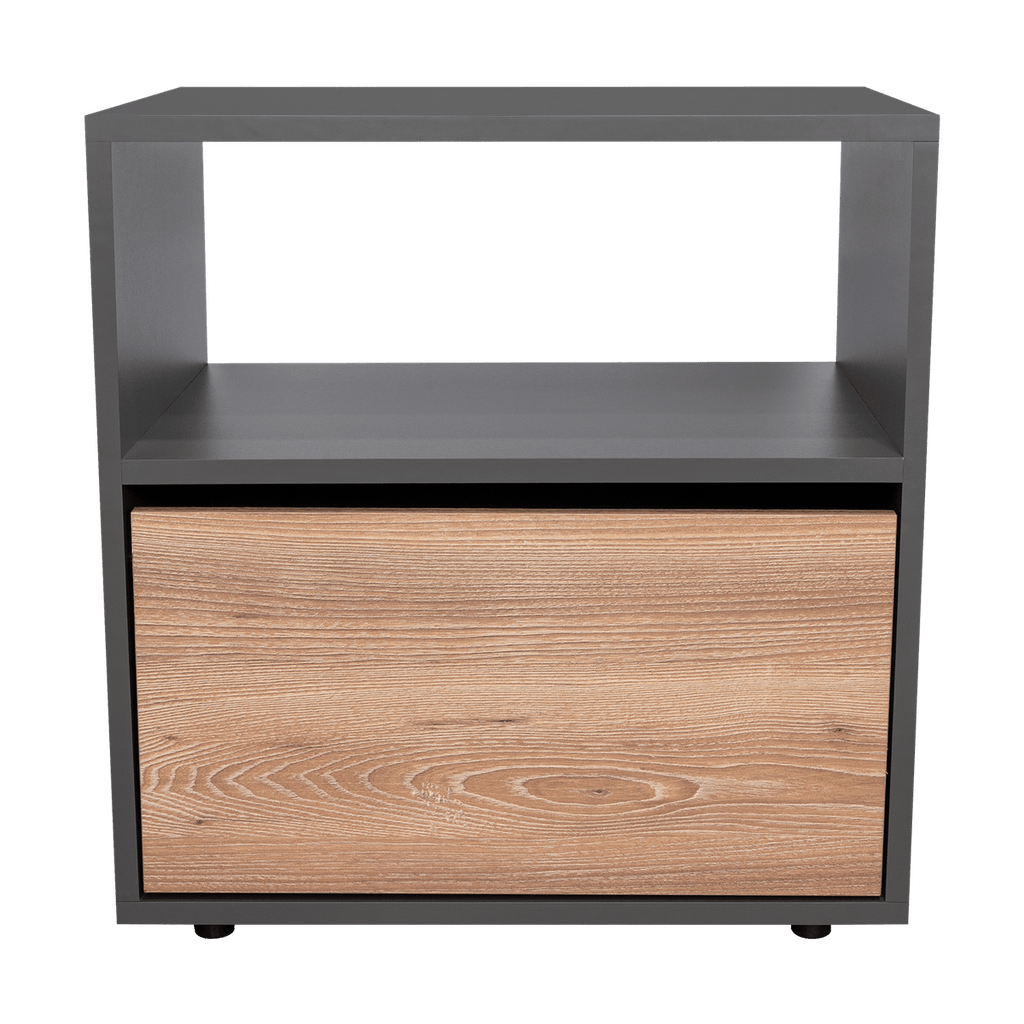 Mesa De Noche Galanto Plomo Lenno