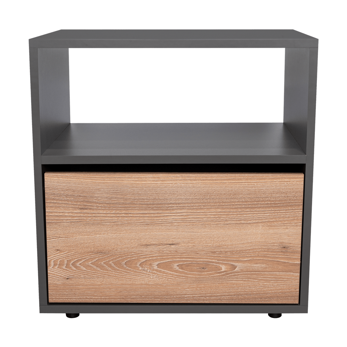 Mesa De Noche Galanto Plomo Lenno