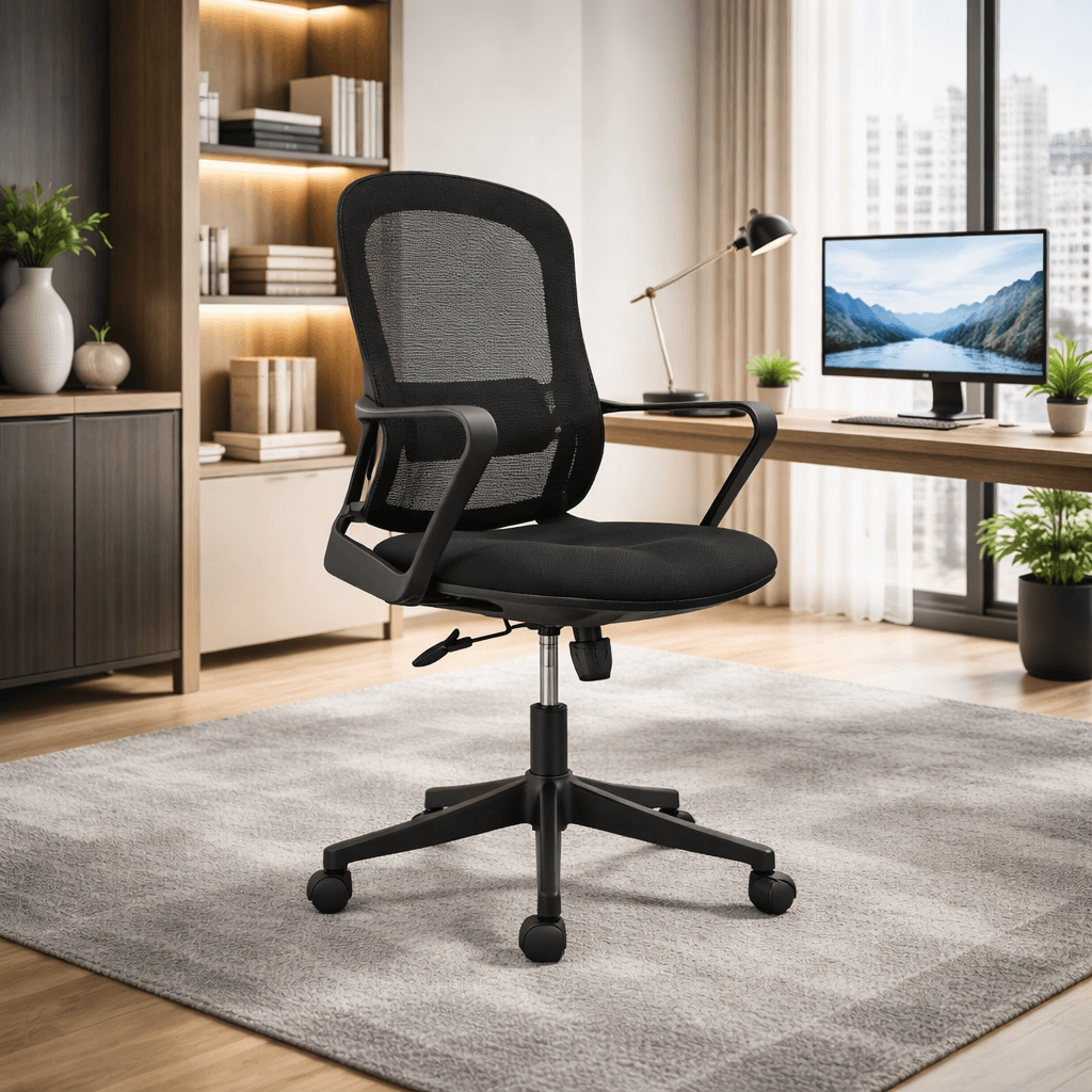 Silla Giratoria Grace Plastico Negro