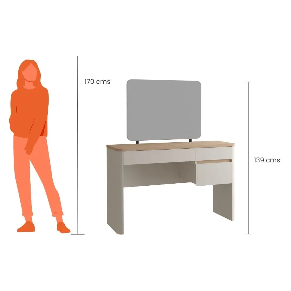 Tocador Hollie Blanco/Natural