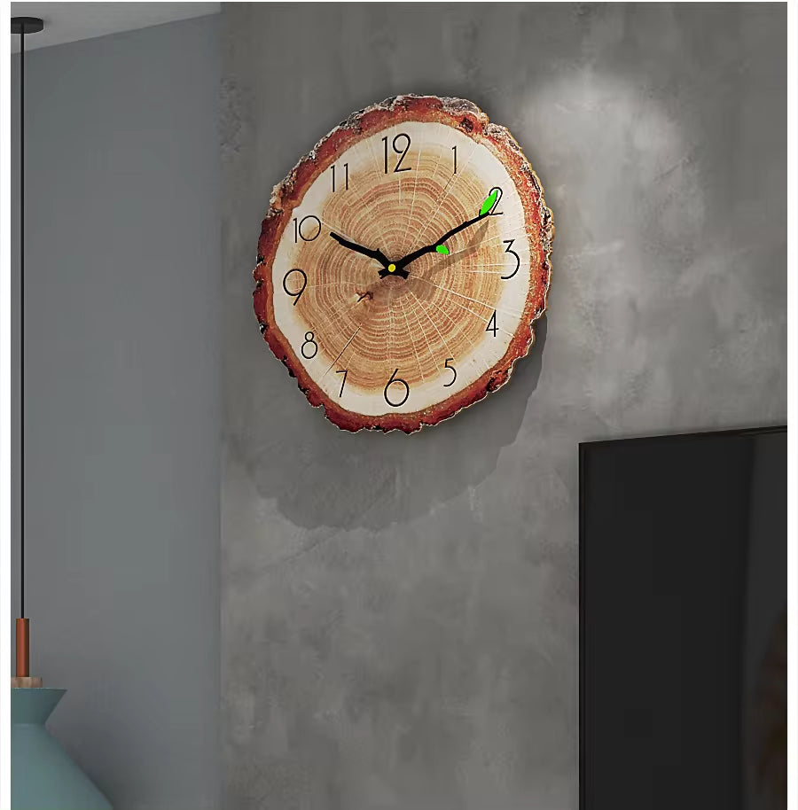 Vintage Wooden Wall Clock Modern Design Vintage Rustic Retro Clock Home Office Cafe Decoration Art Large Wall Watch