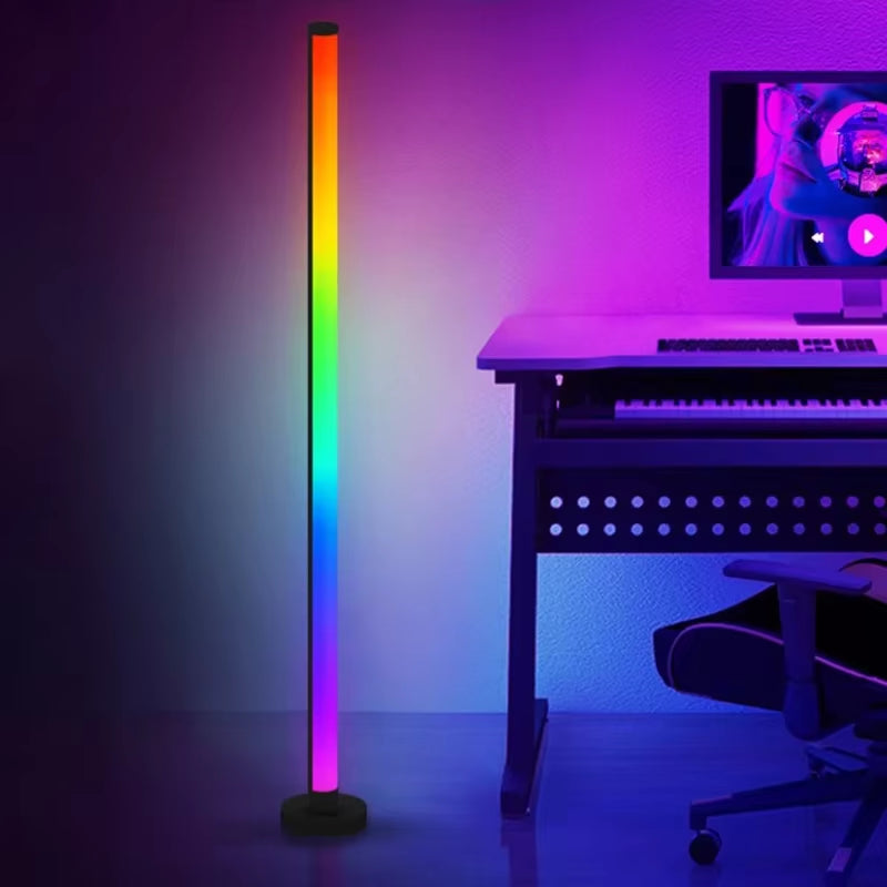 Smart RGB Floor Lamp with Music Sync Modern Mood Lighting LED Stand Lights for Bedroom Game Room Living Room Decor